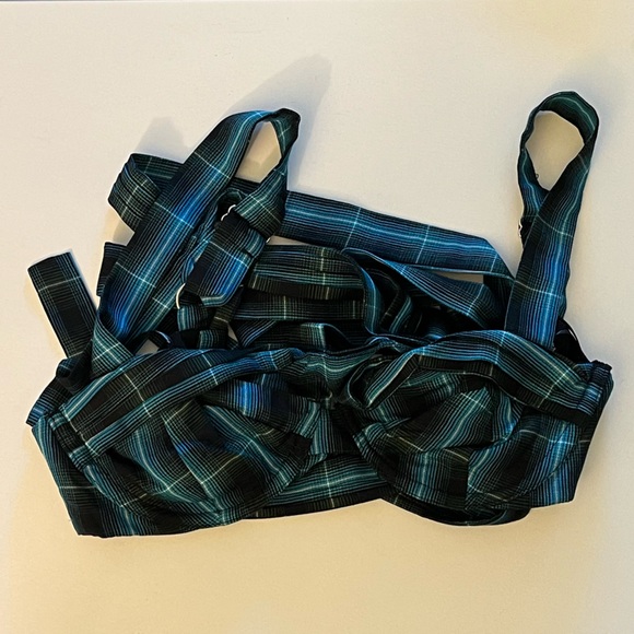 {For Love & Lemons} Brand New Plaid Avery Bra Top - Picture 8 of 10